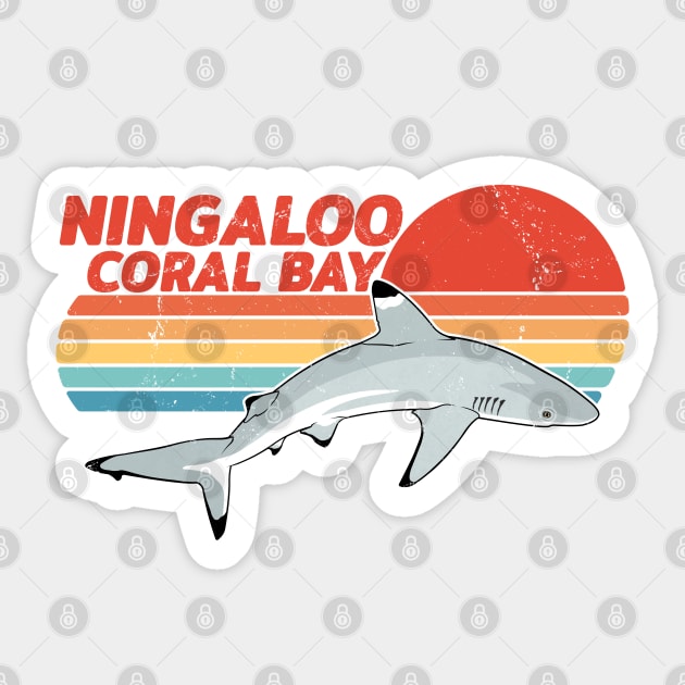 Ningaloo Coral Blacktip Reef Shark Sticker by NicGrayTees